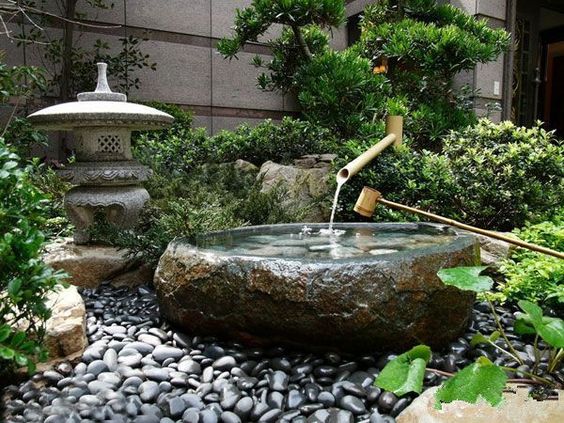 Mẫu tiểu cảnh từ ống tre mang phong cách Nhật Bản