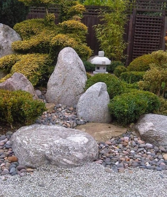 Thiết kế tiểu cảnh đá cuội theo phong cách Nhật Bản